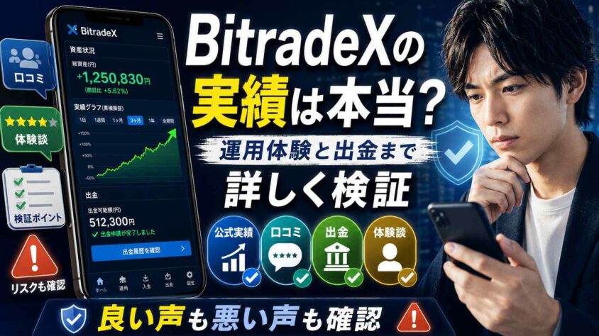 bitradexの実績は本当？ 運用体験と出金まで詳しく検証