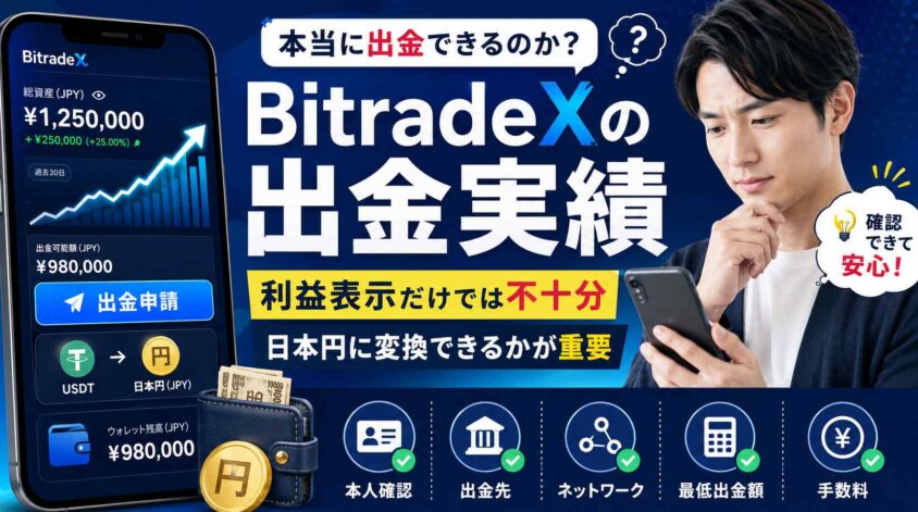 Bitradexの出金実績