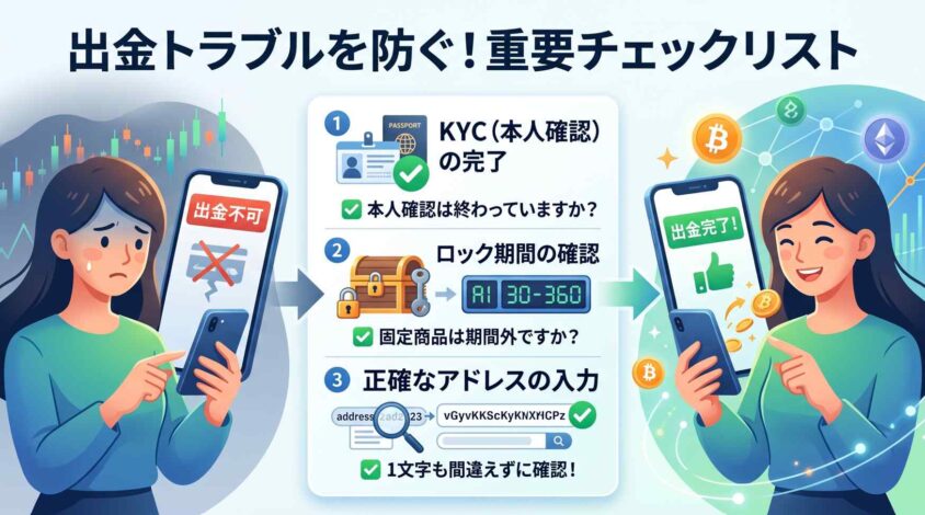 出金できないトラブルを防ぐためのチェックリスト