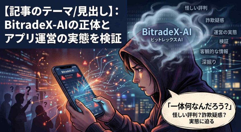 BitradeX-AIの正体とアプリ運営の実態を検証