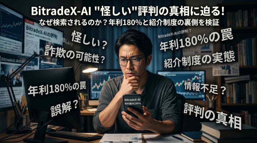 BitradeX-AIが怪しいと言われる評判の真相