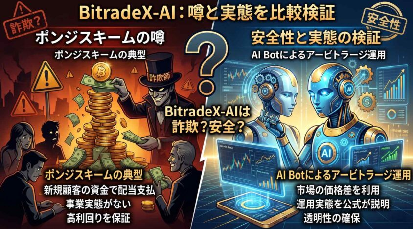 詐欺やポンジスキームの噂と安全性の根拠を比較