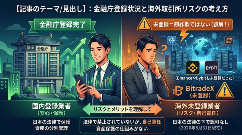 金融庁登録状況と海外取引所リスクの考え方