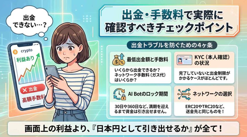 出金・手数料で実際に確認すべきチェックポイント