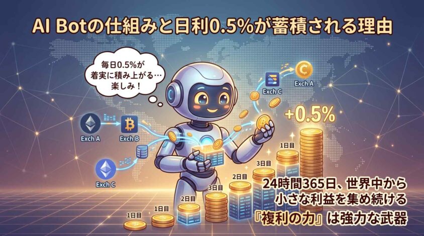 AI Botの仕組みと日利0.5%が蓄積される理由