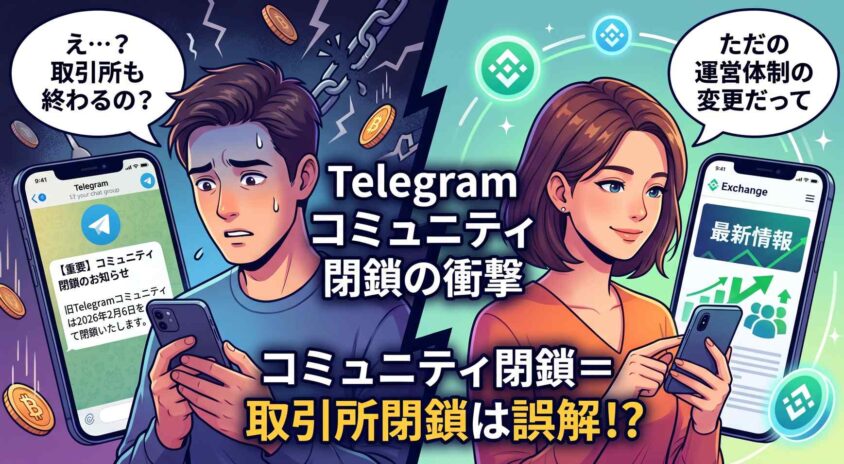 Telegramコミュニティの閉鎖と取引所の関係
