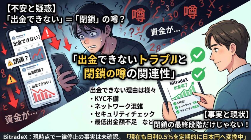 出金できないトラブルと閉鎖の噂の関連性