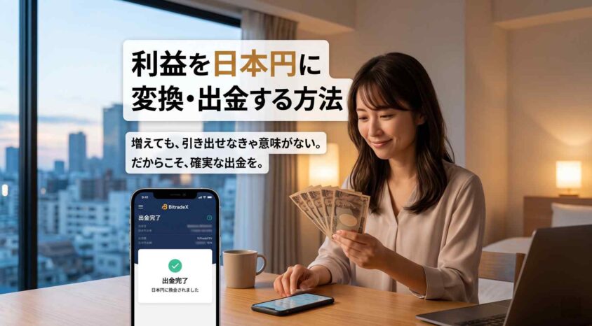 利益を日本円に変換・出金する方法