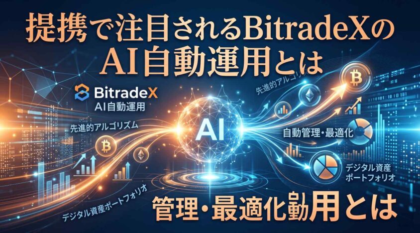 提携で注目されるBitradeXのAI自動運用とは