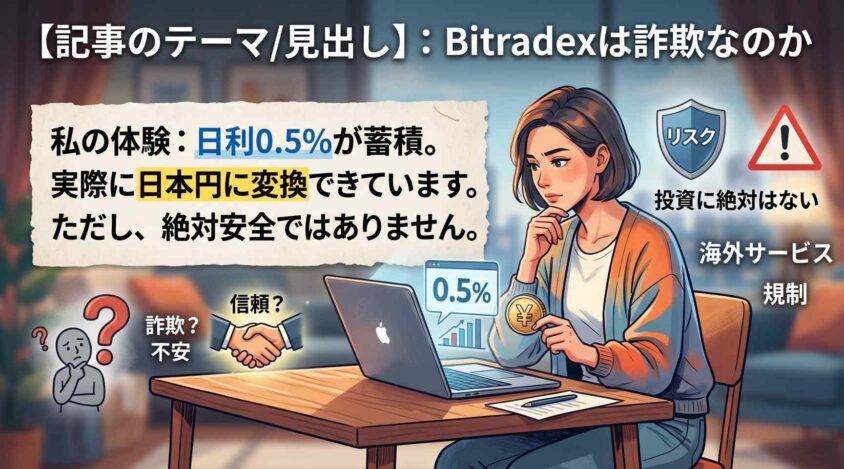 Bitradexは詐欺なのか