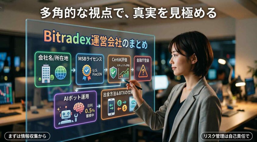 Bitradex運営会社のまとめ