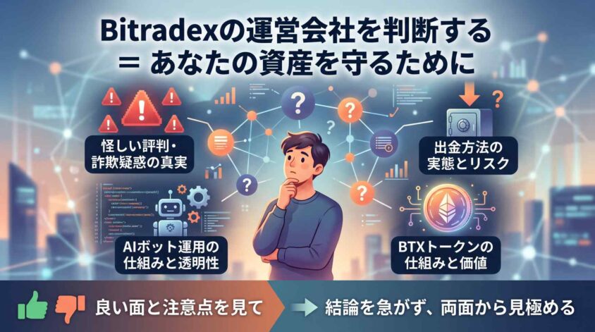 Bitradexの運営会社を判断
