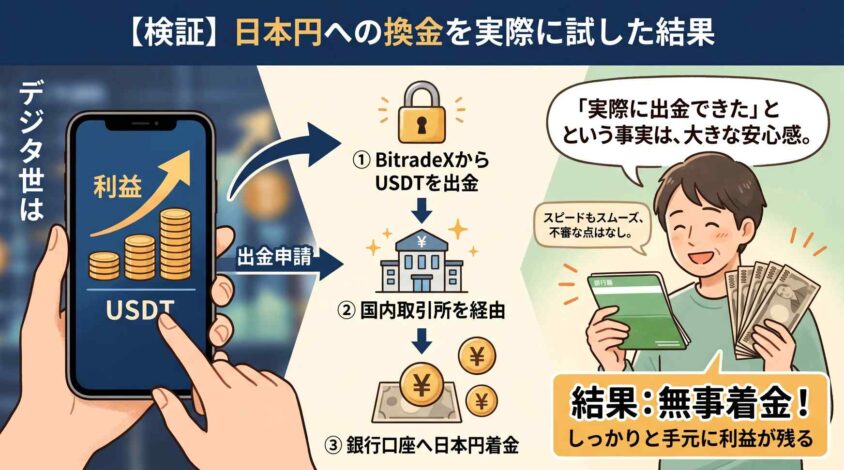 日本円への換金を実際に試した結果