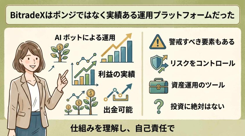 BitradeXはポンジではなく実績ある運用プラットフォームだった