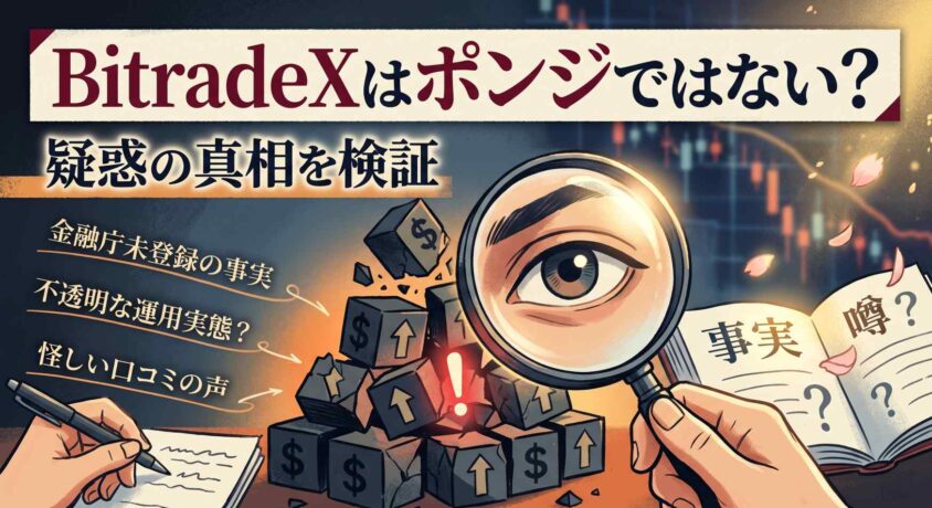 BitradeXはポンジではない？ 疑惑の真相を検証