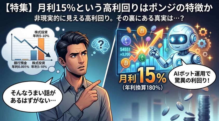 月利15%という高利回りはポンジの特徴か