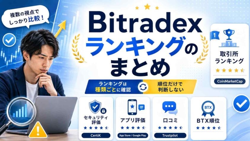 Bitradexランキングのまとめ