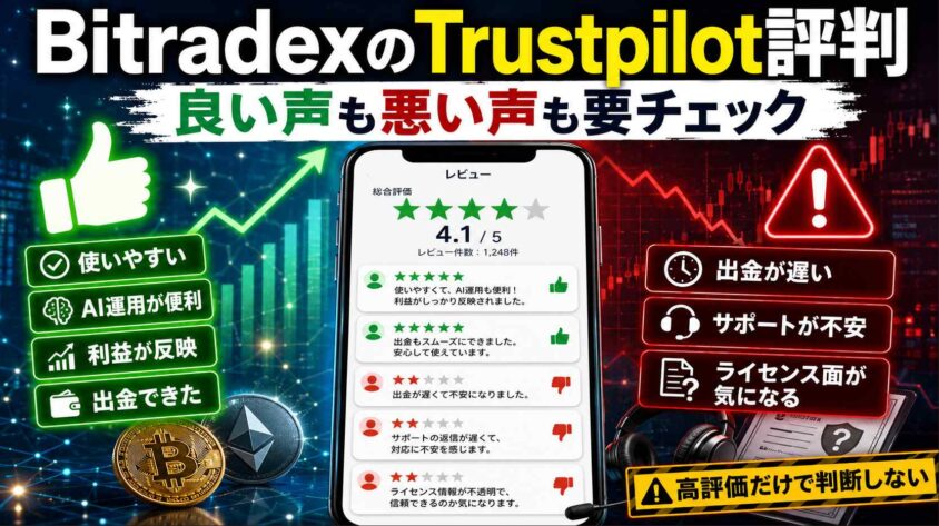 BitradexのTrustpilot評判