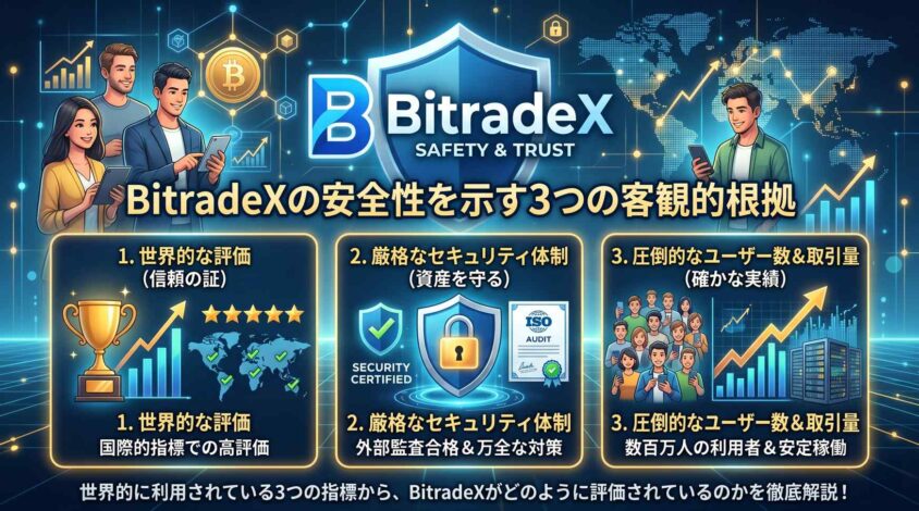 BitradeXの安全性を示す3つの客観的根拠
