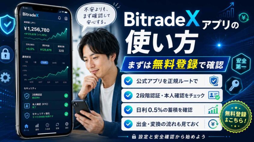 bitradexアプリの使い方