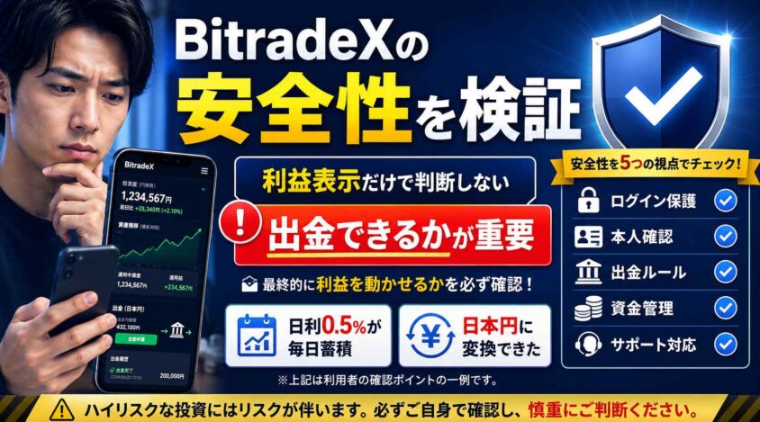 bitradexの安全性を検証