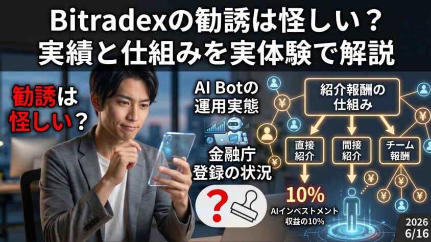 Bitradexの勧誘は怪しい