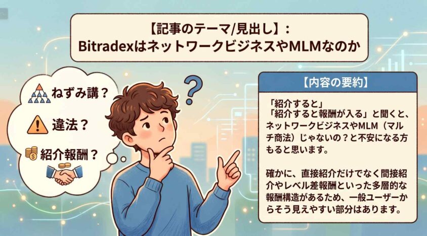 BitradexはネットワークビジネスやMLMなのか