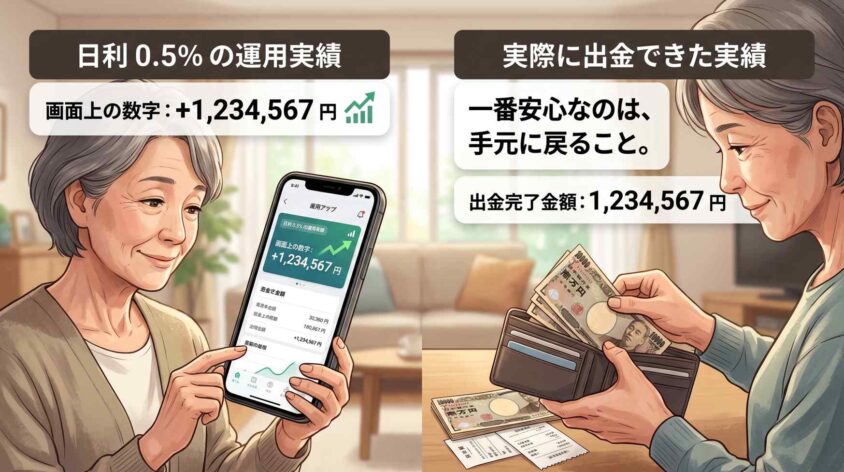 日利0.5%の運用実績と出金の実態