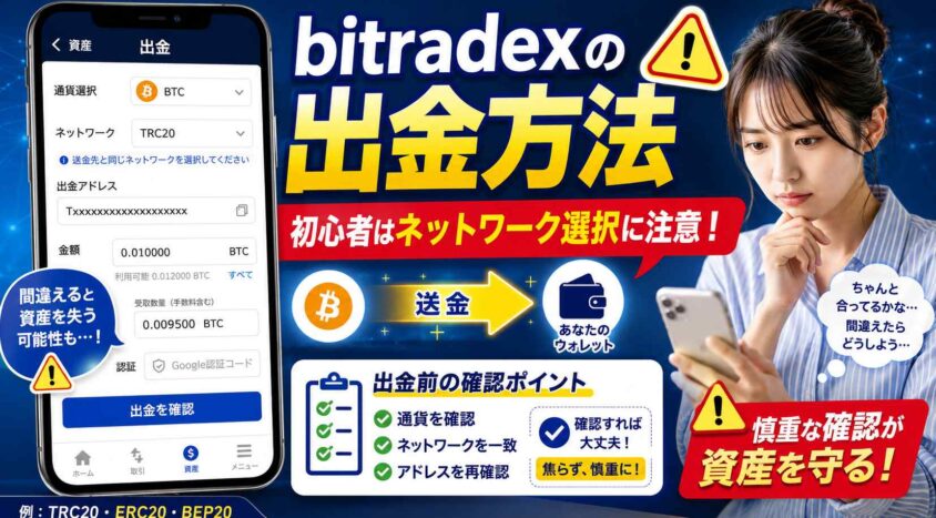 bitradexの出金方法