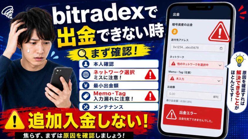bitradexで出金できない時