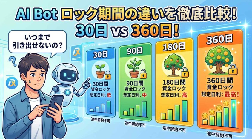 AI Botのロック期間は30日から360日まで何が違うか