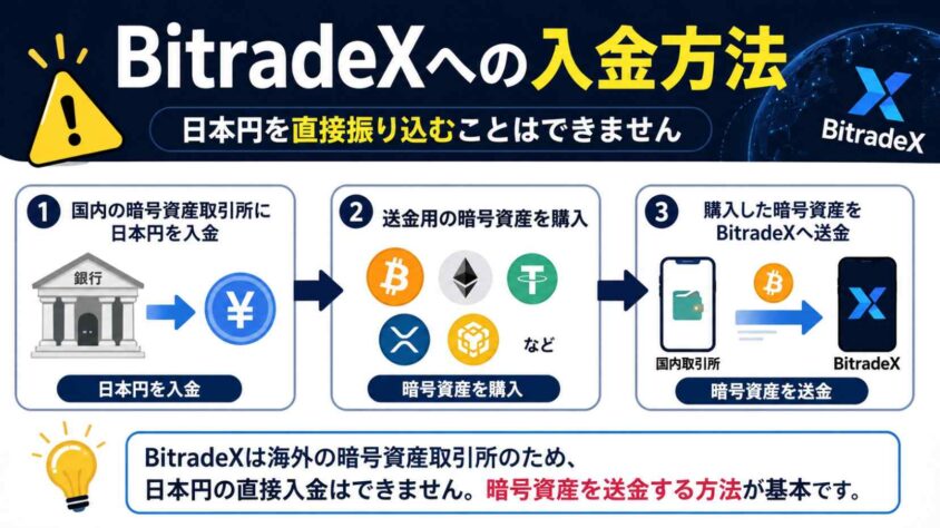 BitradeXへの入金方法