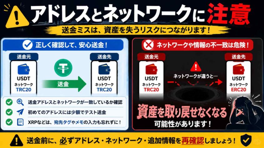 アドレスとネットワークに注意