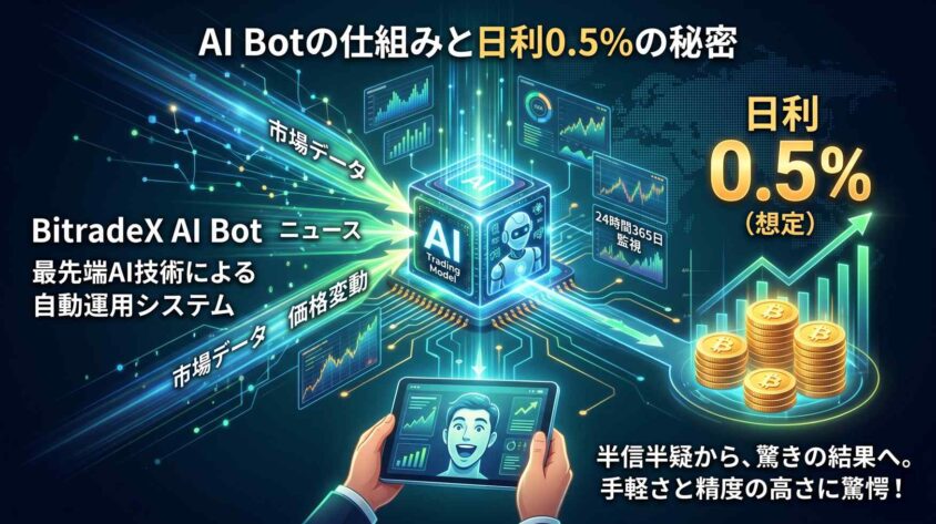 AI Botの仕組みと日利0.5%の仕組み
