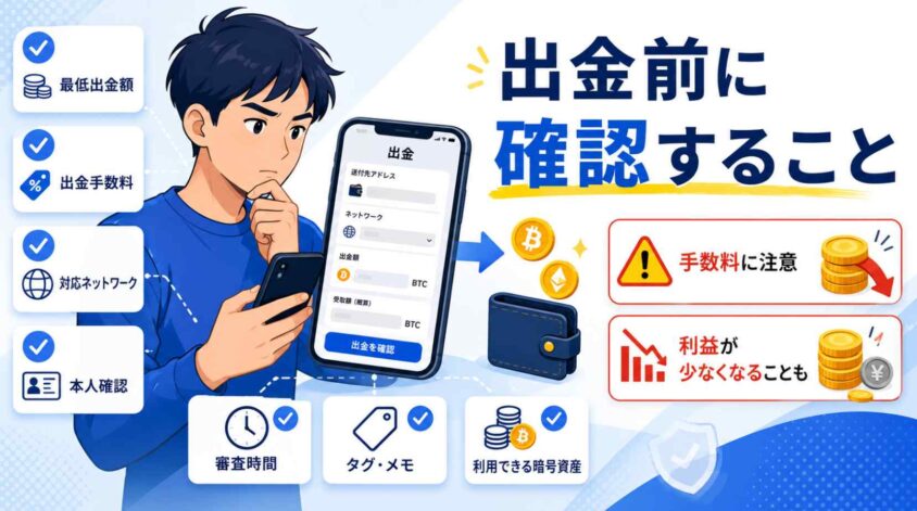 出金前に確認すること