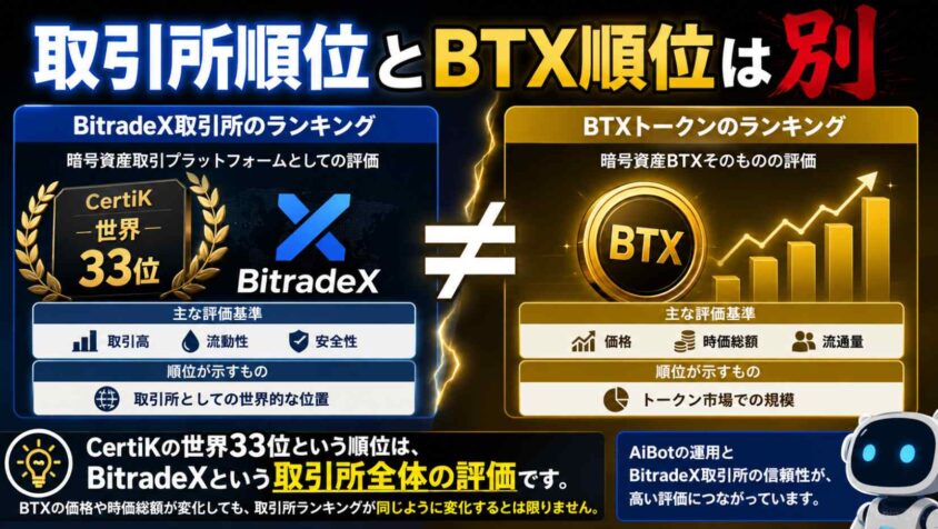 取引所順位とBTX順位は別