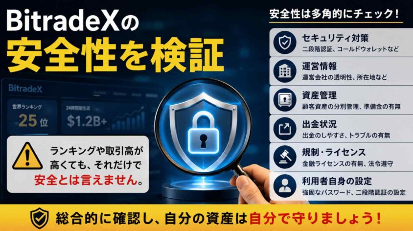 BitradeXの安全性を検証