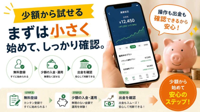 少額から試せる