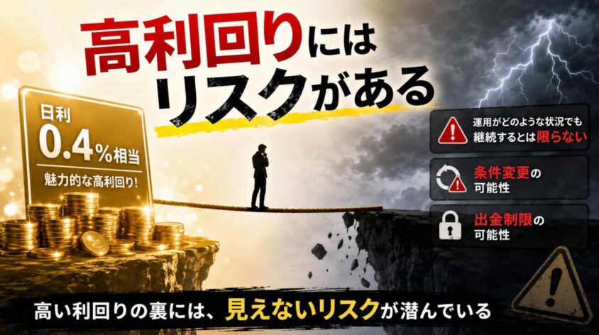 高利回りにはリスクがある