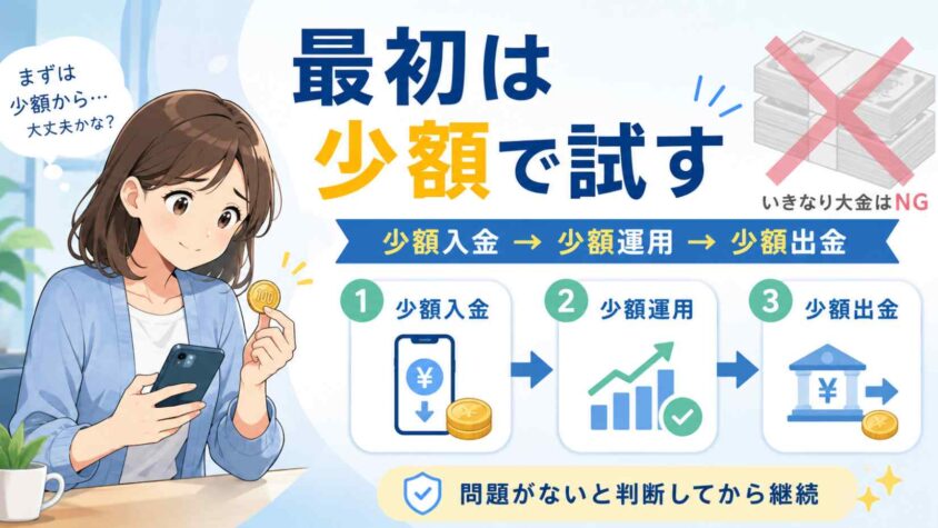 最初は少額で試す