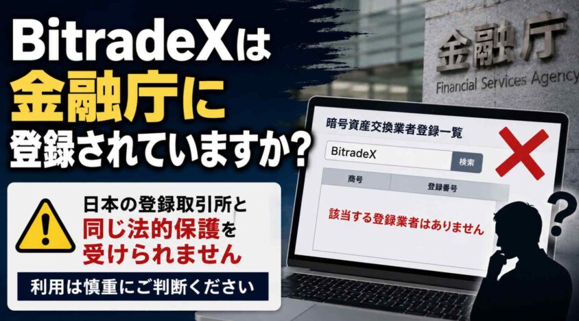 BitradeXは金融庁に登録されていますか?