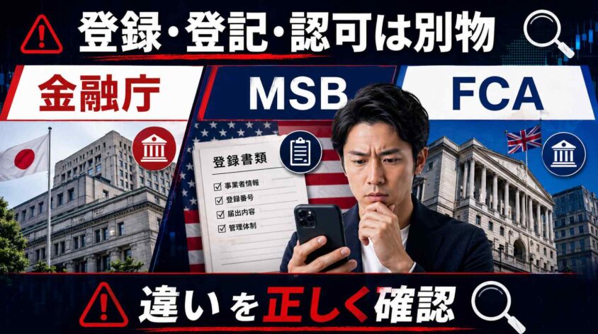 金融庁・MSB・FCA認可の違い