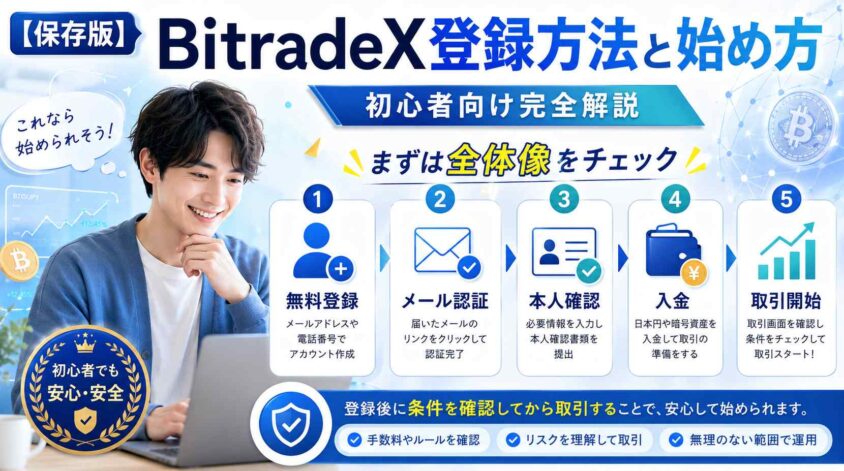 BitradeX登録方法と始め方