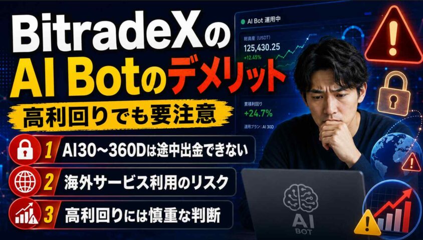 BitradeXのAI Botのデメリット