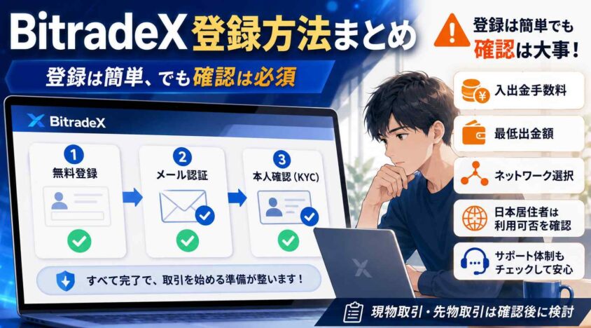 BitradeX登録方法まとめ