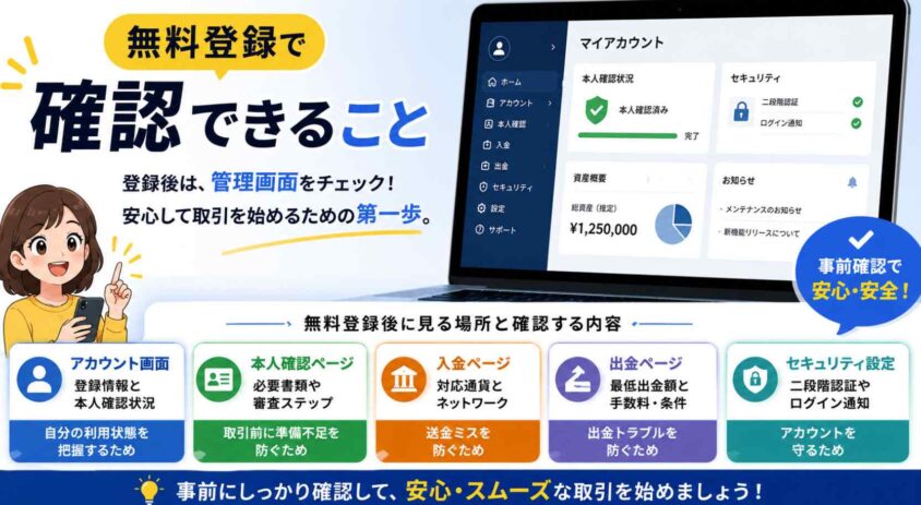 無料登録で確認できること
