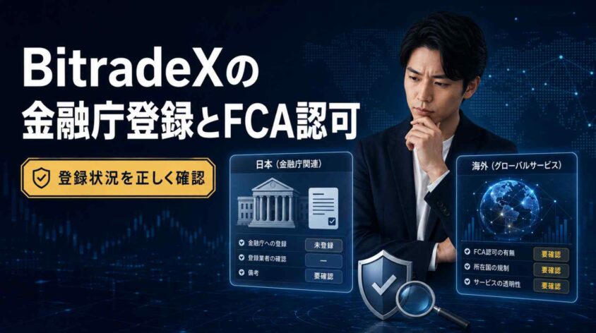 BitradeXの金融庁登録とFCA認可