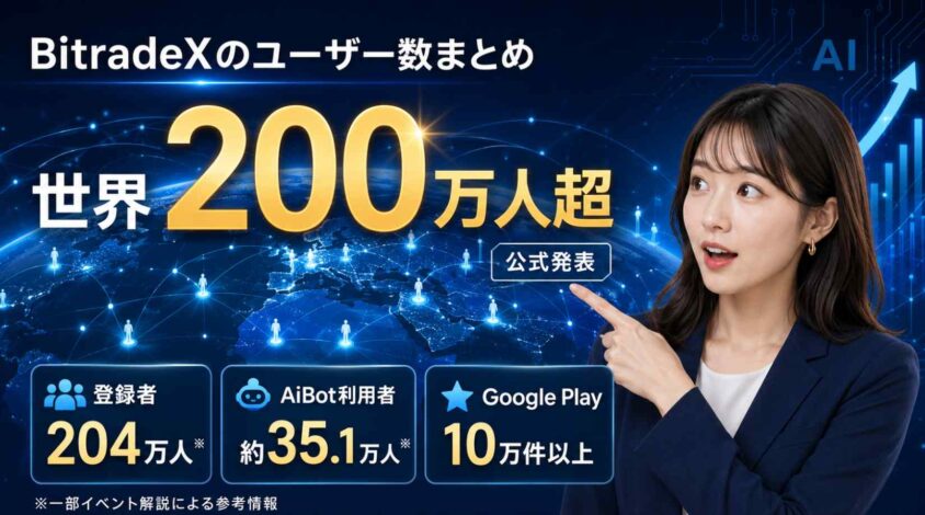 BitradeXのユーザー数まとめ