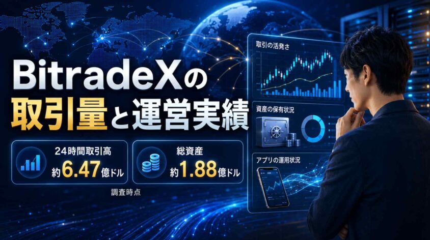 BitradeXの取引量と運営実績