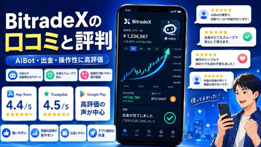 BitradeXの口コミと評判